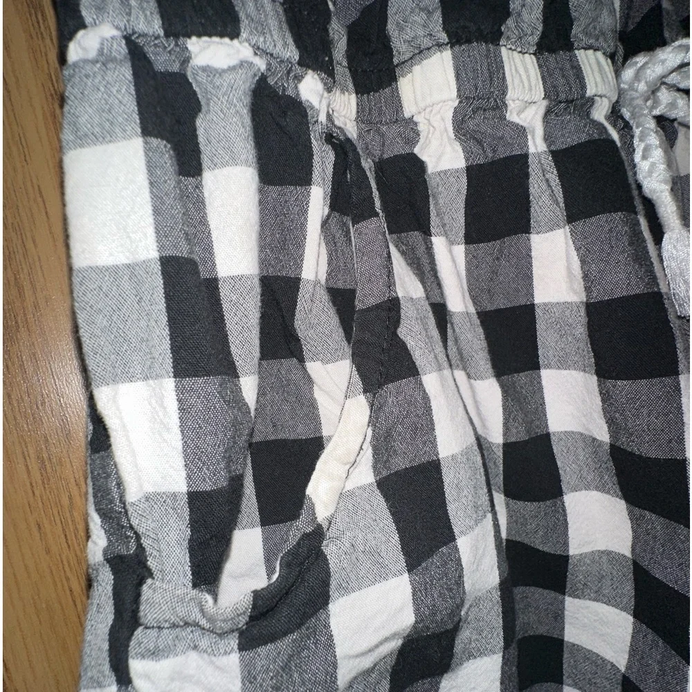 Euc plaid romper off the shoulder w/pockets sz 10/12